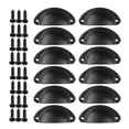 thumbnail image 2 of Walbest Metal Drawer Flat Pulls Knobs Closet Cabinet Handles Furniture Wardrobe Hardware Cabinet Cup Pulls, Kitchen Hardware Drawer Shell Shaped Handles 82mm 12 Pack, 2 of 7