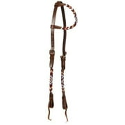 Showman Argentina Leather One Ear Headstall w/ Beaded Southwest Design