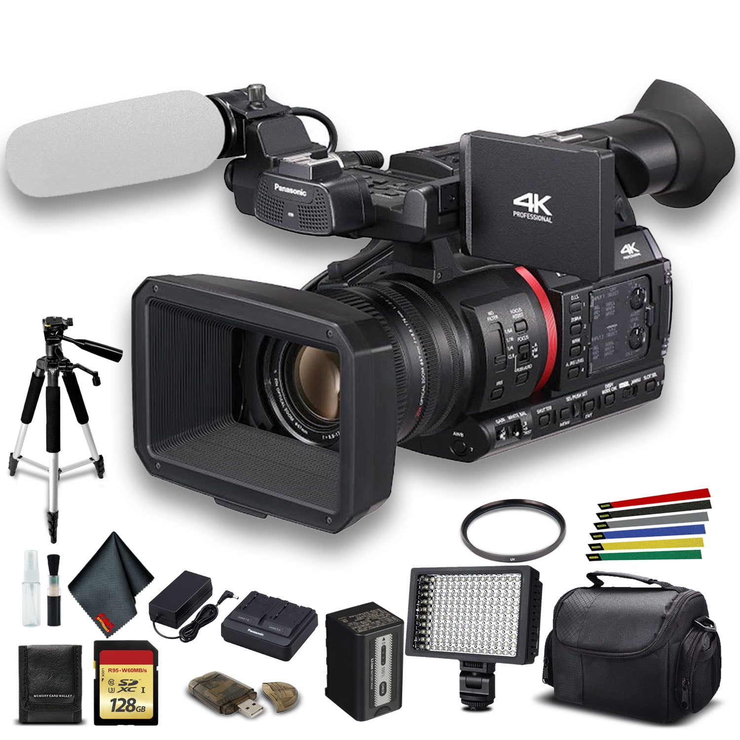 Panasonic AG-CX350 4K Camcorder (AG-CX350) W/Padded Case, 128 GB