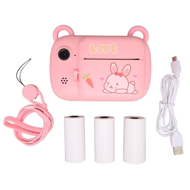 Cámara De Impresión Digital Para Niños, Resolución De Video De 1920x1080 Cámara Selfie Para Niños Juguete Para Cumpleaños Para Niños De 3 A 10 Años YLSHRF Kids Front Rear Dual Camera