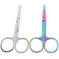 thumbnail image 1 of MLINS 2Pcs Round Tip Nose Hair Scissors Beard Shear Nose Hair Trimming Tools for Home, 1 of 7