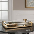 thumbnail image 5 of Uttermost Balkan Metal Acrylic Mirrored Decorative Tray in Antique Gold, 5 of 7