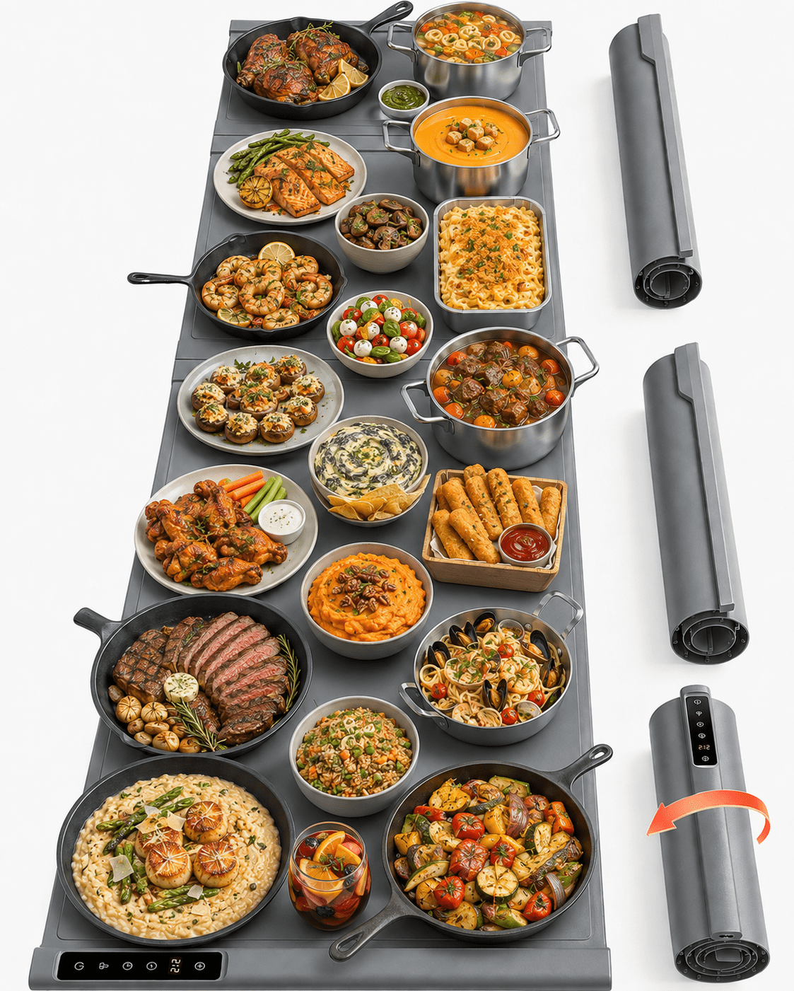 Chefman, Electric Warming Tray, 21x16 Inch, Adjustable Temperature