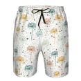 thumbnail image 3 of Sikiie Dandelion Print Men's Beach Shorts, High Elastic Quick-drying Shorts - with Drawstring and Slip Pockets, Suitable for Beach, Sports, Vacation-Large, 3 of 6