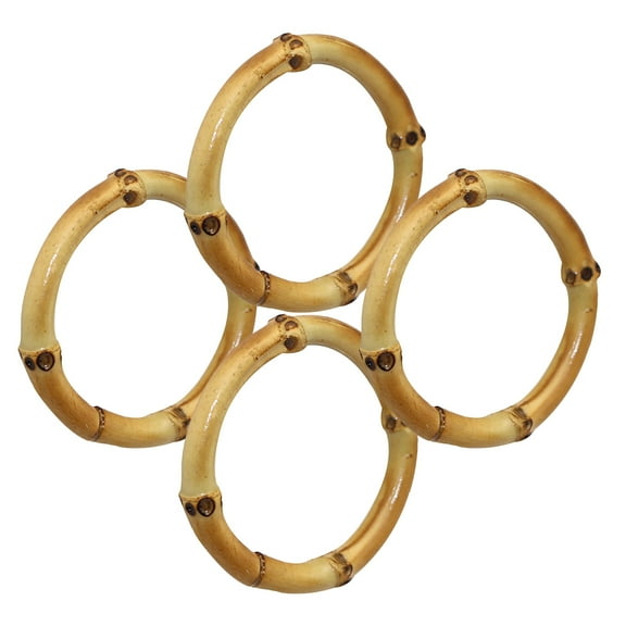 FOMIYES Bamboo Napkin Rings for Decoration with Exquisite Look Suitable for Wedding Party and Home Use Multi 4pcs