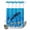 Blue Yellow, variant on No Hook Shower Curtain, Coastal Jellyfish Shower Curtains for Bathroom with See Through Top Window, Nautical Coral Starfish Ocean Creatures Waterproof & Washable Bath Curtain 60"x72"