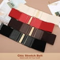 thumbnail image 3 of JASGOOD Women Wide Elastic Belt Stretchy Belts for Dresses Ladies Waist Belts 4 Pack, 3 of 8