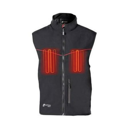Black 12v 300w Remote - Venture 12V Hybrid Soft Shell Heated Vest (Black, XX-Large)