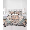 thumbnail image 3 of Orange Blue Twin Size Down Alternative Comforter,Lightweight Comforter Quilt Bedding Set with Pillow Shams Boho Geometric Middle Century Abstract Western Bed Comforter Duvet Insert 68"x86", 3 of 7