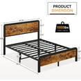 thumbnail image 2 of NEILA Stylish Queen Bed Frame with Headboard – Platform Design Featuring Safe Rounded Corners, Strong Metal Slats Support, No Box Spring Needed, Easy Assembly for Serene Sleep, 2 of 8