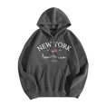 thumbnail image 1 of WEAIXIMIUNG Sweat-Shirt Habillé pour Femmes Décontracté Col Rond avec Poche Imprimé Lettres Anglaises, 1 of 3