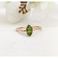 thumbnail image 2 of Unique Parrot Green Gemstone Solitaire Ring-Green Peridot Birthstone Ring-Marquise Peridot Promise Ring-Peridot Engagement Ring Rose Gold, 2 of 11