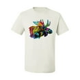 thumbnail image 2 of Wild Bobby, Colorful Rainbow Moose Head Wildlife Animal Lover Men's Graphic T-Shirt, White, 5XL, 2 of 3