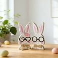 thumbnail image 6 of Easter Decorations Wooden Bunny Ornaments Easter Decorations Spring Decor Cute Bunny Figurines for Home Table Shelf Home Holiday Decoration Gift 7" 1pcs D, 6 of 6