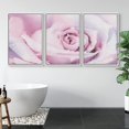 thumbnail image 2 of PixonSign Canvas Print Wall Art Set Pink Rose Flower Close-Up & Water Droplets Floral Wilderness Photography Realism Rustic Landscape Colorful Pastel for Living Room, Bedroom, Office - 24"x36"x3 White, 2 of 5