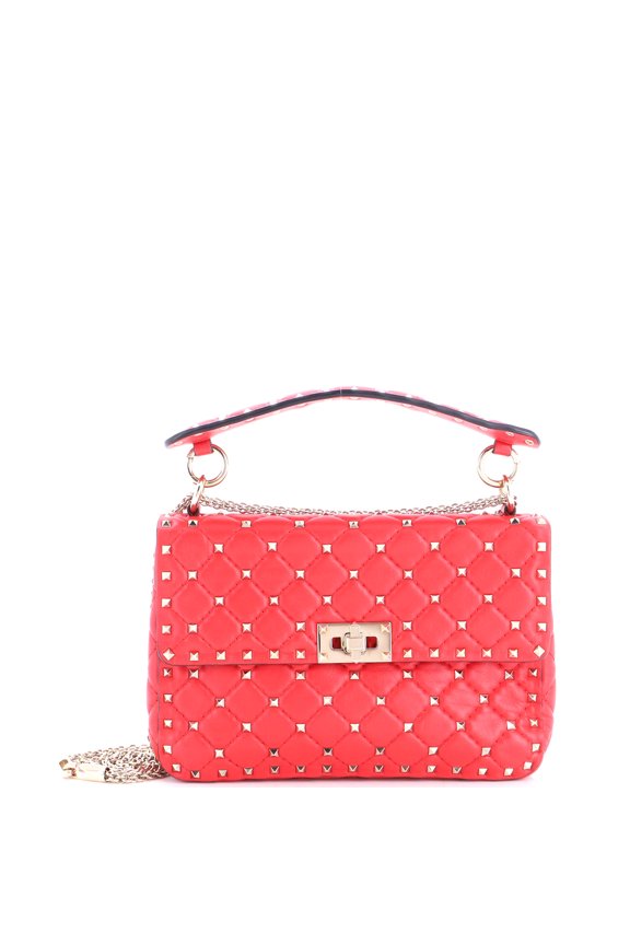 Pre-Owned Rockstud Spike Flap Bag Quilted Leather Medium By Rebag