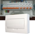 thumbnail image 4 of Caja De Protección De Circuito Eléctrico, Caja Inferior De Acero Inoxidable Caja De Distribución De 12 Montaje En Superficie Fácil De Mantener Con Riel DIN Para Taller, 4 of 7