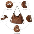 thumbnail image 6 of GAEKEAO Hobo Crossbody Bags for Women Faux Leather Handbags Large Shoulder Bag Bucket Purse, 6 of 8