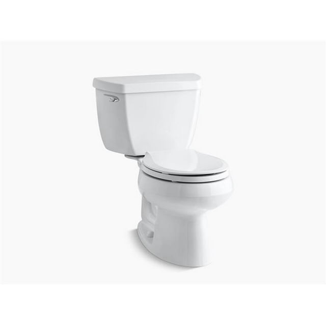 Kohler K-3577-0 Wellworth Classique avant Rond 1,28 GPF Toilette&44; Blanc - 2 Pièces