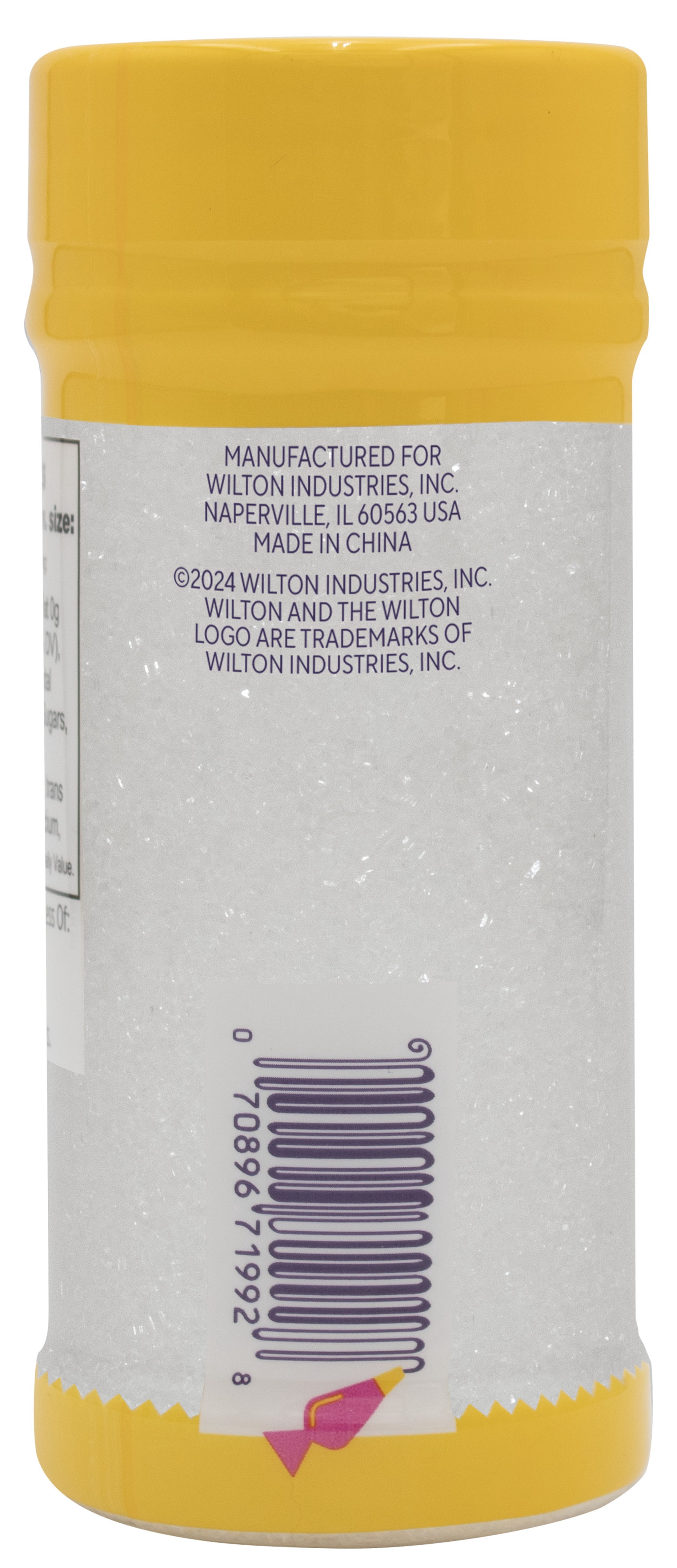 Wilton White Decorative Sanding Sugar Sprinkles 8oz Bottle Large Crystal Edible Sugar for Baking, Cookie Decorating & Drink Rims