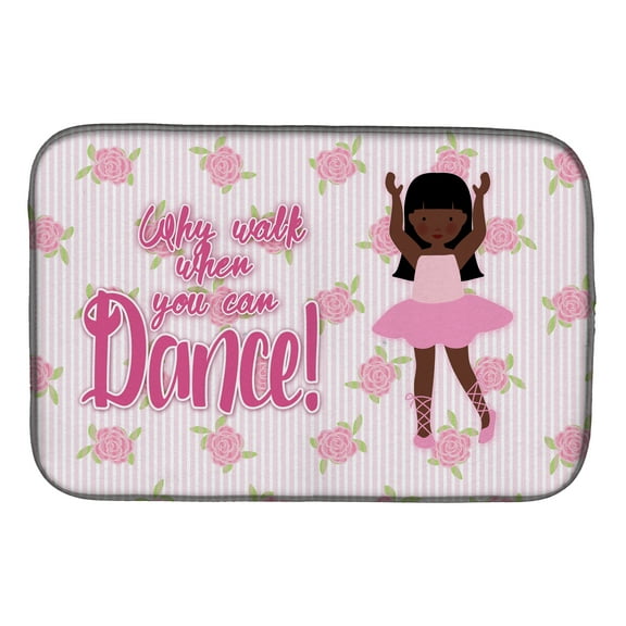 Ballet Long Hair African American Dish Drying Mat