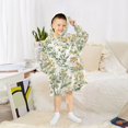 thumbnail image 6 of FORMRS Wearable Blanket Hoodie with Sleeves for Kids Cozy Flannel Sweatshirt, Watercolor Animals Pattern, 6 of 7
