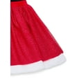 thumbnail image 3 of Holiday Time Toddler Girls Cosplay Santa Tutu Dress with Puff Sleeves, Sizes 12M-5T, 3 of 7