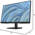 thumbnail image 3 of HP V24v G5 24" FHD VA Monitor, Full HD 1920 x 1080 LCD Display, 5ms Response Time, 75Hz Refresh Rate, 16:9 Aspect Ratio, 250 Nit, FreeSync, 3000:1 Contrast Ratio with 5ave HDMI Cable, 3 of 5
