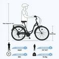 thumbnail image 3 of 7 Speed, Steel Frame, Multiple Colors 26 Inch Ladies Bicycle, 3 of 6