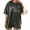 Black-3, variant on UNISHE Women's Acid Wash Palm Tree Sunset Painting Graphic Oversized Short Sleeve T-Shirt Casual Crewneck Summer Tee