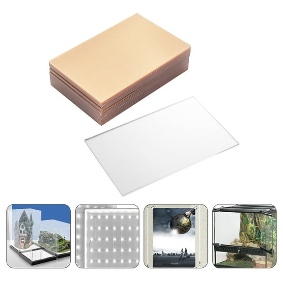 Masteelf Acrylic Sheet for DIY Use Clear and Perfect for Photo Protection Crafting Schoolwork 10 Pcs