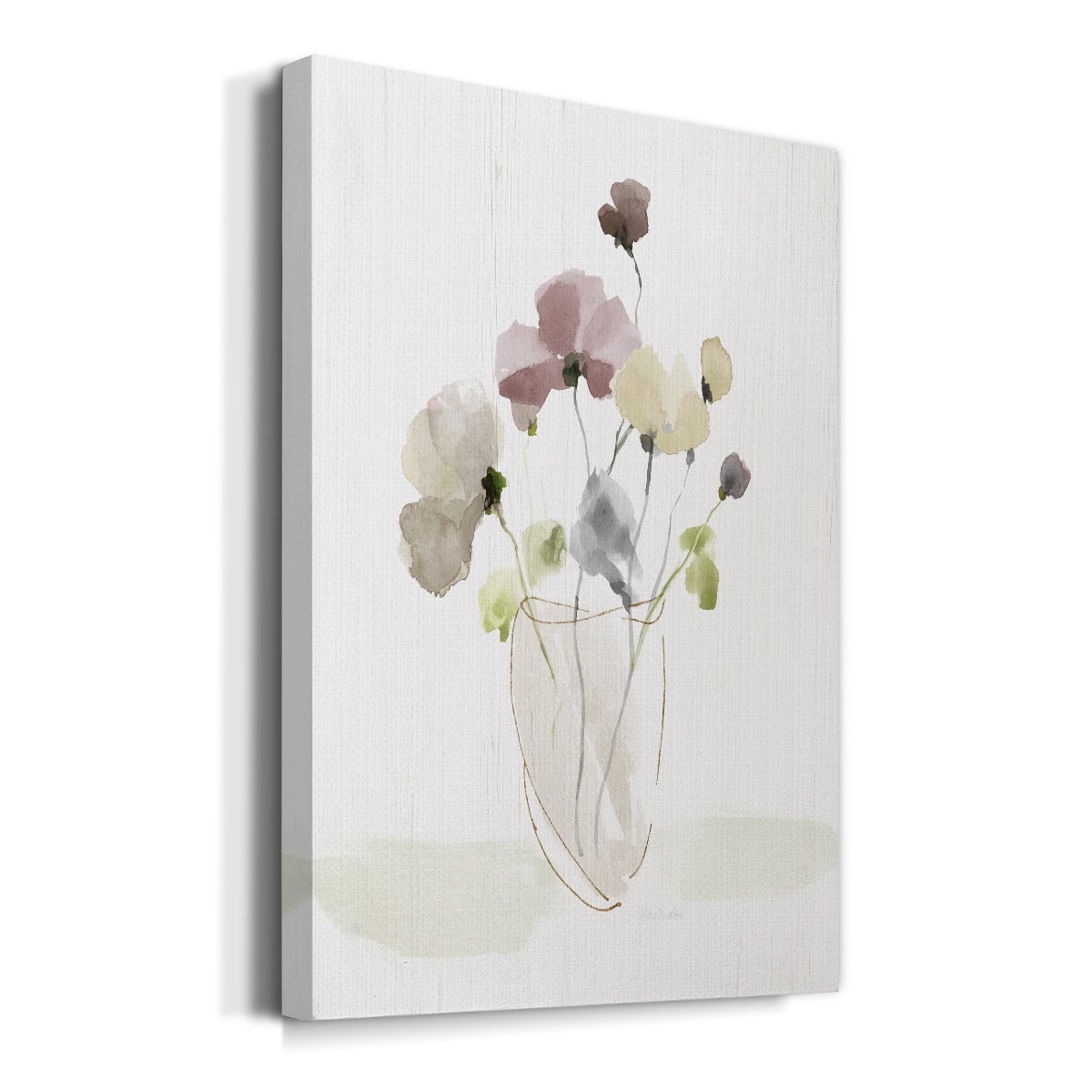 Choose Happy Bouquet I Premium Gallery Wrapped Canvas - Ready to Hang