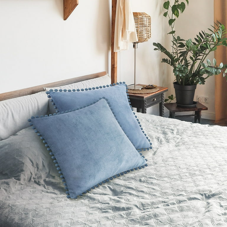 Dusty blue pillow covers sales
