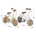thumbnail image 4 of 4"W, 8"H Multi Colored Metal Bike Sculpture with Wood Wheels, by DecMode (2 Count), 4 of 11