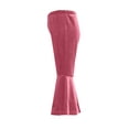 thumbnail image 4 of EnJoCho Pants for Girls Toddler Girls Bell Bottom Stretch Pants Baby Girls Bell-Bottoms Ruffle Trousers Flare Pants, 4 of 5
