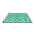 thumbnail image 2 of Ahgly Company Machine Washable Indoor Rectangle Solid Turquoise Blue Modern Area Rugs, 7' x 10', 2 of 4