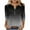 Black, variant on ZUKMRJPC Women's Casual 3/4 Sleeve T Shirts Gradient Color Button V Neck Tunic Shirts Loose Fit Comfortable Cotton Basic Tee Tops