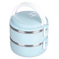 thumbnail image 4 of Thermal Lunch Box,2 Tier 304 Stainless Steel Thermal Lunch Box For Adults Office Camping,Home Stackable Stainless Steel Thermal Compartment Lunch/Snack Box Compartment Lunch Container (Blue), 4 of 9