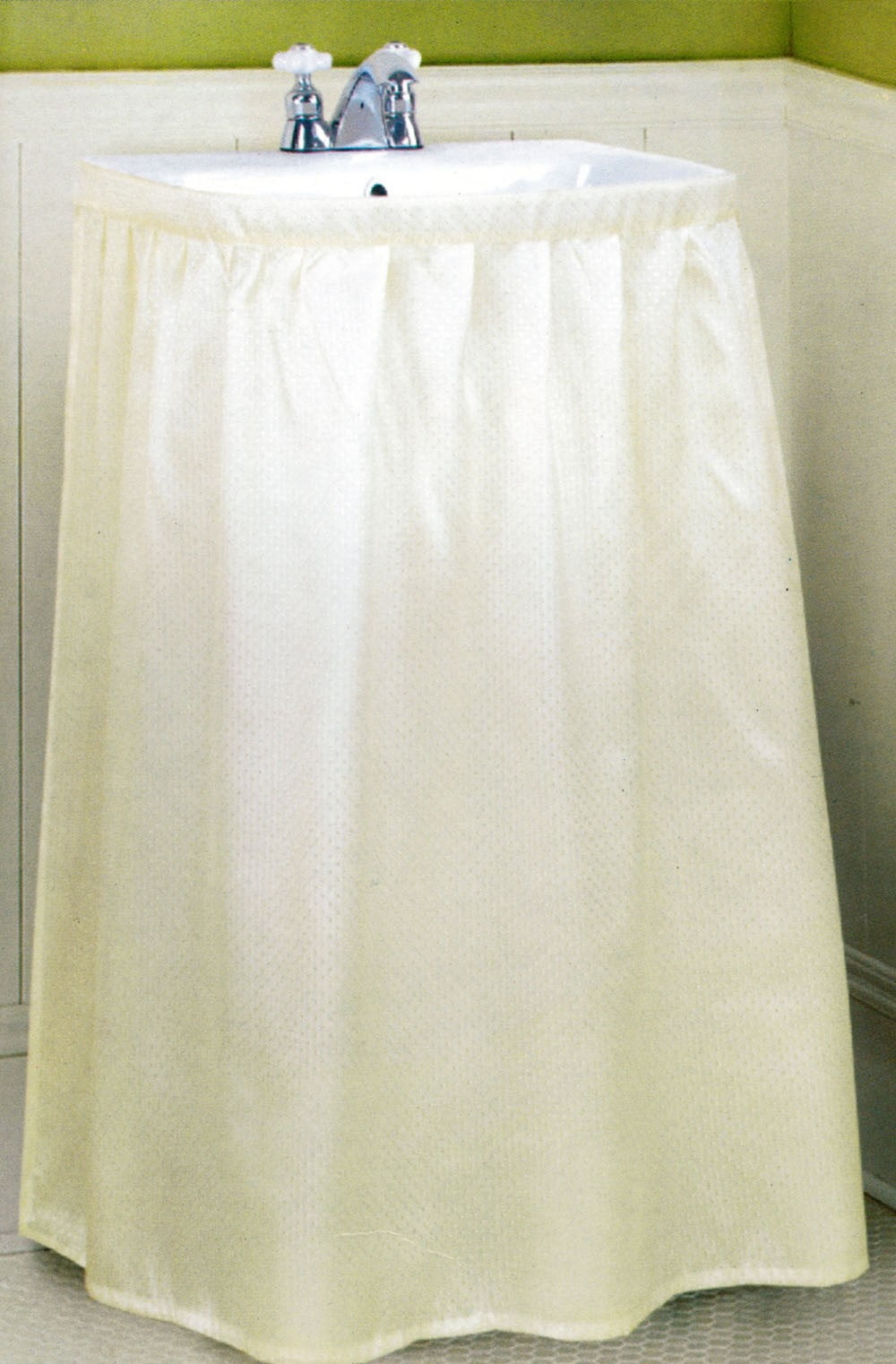 Dobbie Fabric Sink Skirt Beige 555x355 Walmartcom Walmartcom