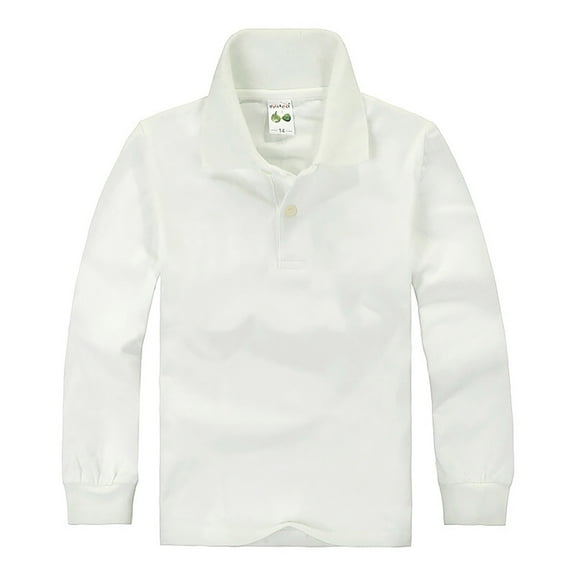 LIUYUNNN Kids Polo Shirts for Boys Long Sleeve Kids Beige Button down Shirt Boys Uniform Shirts Classic 11-12 Years Boys ShirtsBoys Girls Four Seasons Outfits
