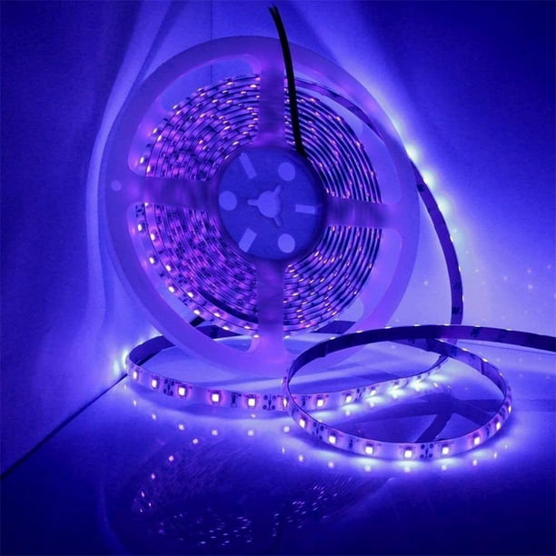 5M/16FT 3528 SMD UV LED Blacklight Strip Light Fixtures DC 12v 300 LED Purple Non-Waterproof Light Strip, Perfect Indoor, Decoration (without Power Adapter) - Walmart.com