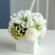thumbnail image 4 of Flores de peonía falsas no tóxicas Billuyoard Jarrón de cerámica de Hortensia Blanco, 4 of 6