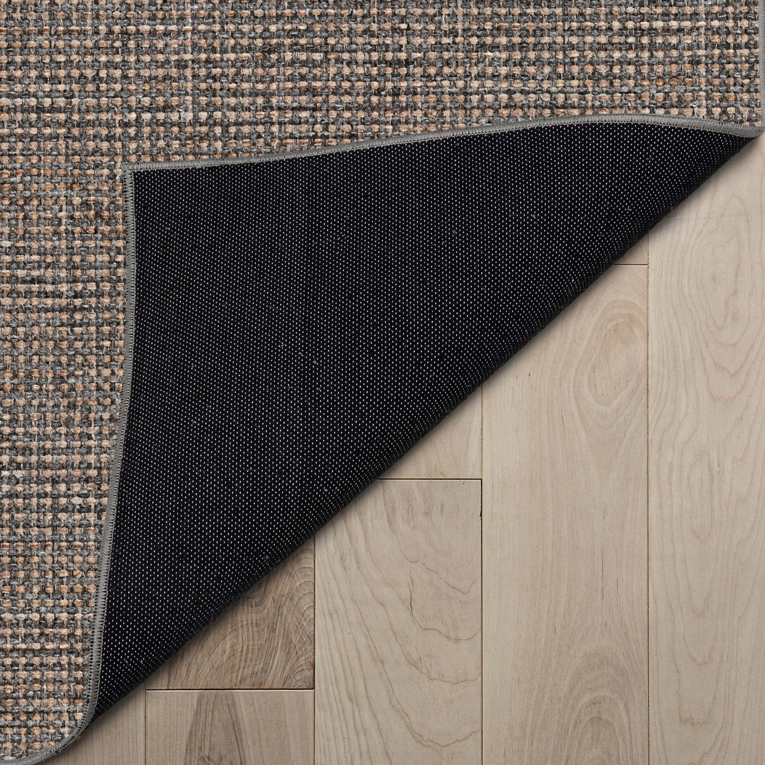 Well Woven Jute Airedale Modern Solid & Striped Flat-Weave Grey 5' x 7' Area Rug