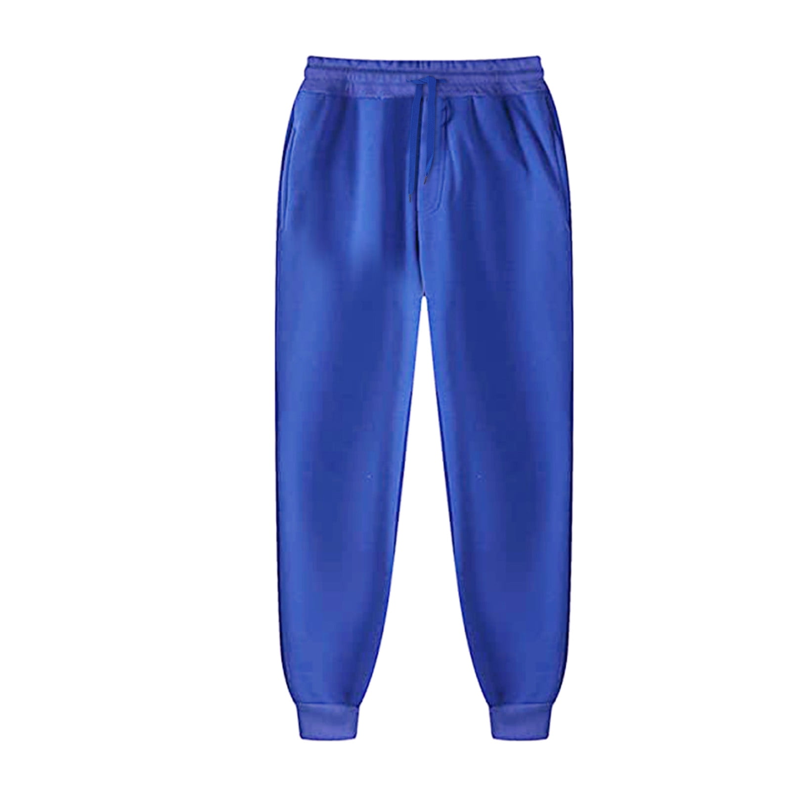 TOWED22 Men Sweatpants Mens Sweatpants Slim Fit Stretch Drawstring Pocket Sweatpants Jogging Pants Sports Joggers Casual Gym Sweat Pants Blue XXL
