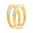 thumbnail image 3 of FB Jewels 14kt Yellow Gold Womens Round Diamond Wedding Wrap Ring Guard Enhancer 1 Cttw, 3 of 4