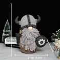 thumbnail image 3 of Muñeco de peluche de gnomo sin rostro, caballero, enano, vikingo, gladiador, figura decorativa para mesa, 3 of 7