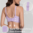thumbnail image 3 of Women's Lavender Jelly Gel Bra, Seamless Wireless Full-Coverage T-Shirt Bra with Gentle Lift, Removable Pads, Wirefree Everyday Support, S-3XL Qeldulk, 3 of 9