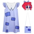 thumbnail image 3 of Disfraz de Pomni para niños, camisón de dibujos animados para TV, increíble disfraz de circo digital, camisón, disfraz de Halloween, 3 of 5