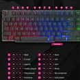 thumbnail image 4 of COFEST Clavier de Jeu Filaire Rétroéclairage LED Tricolore 104 Touches Contrôle Multimédia pour Ordinateur de Bureau Noir, 4 of 8