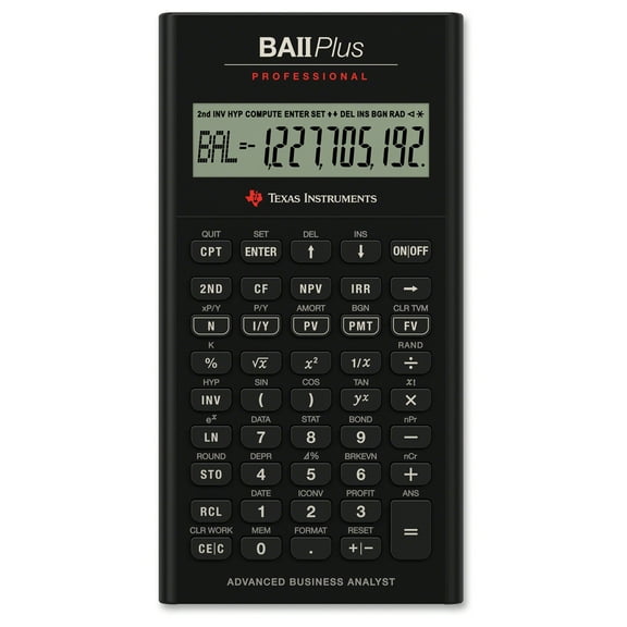 Texas Instruments BA II Plus Engineering Profession Calculator, Black